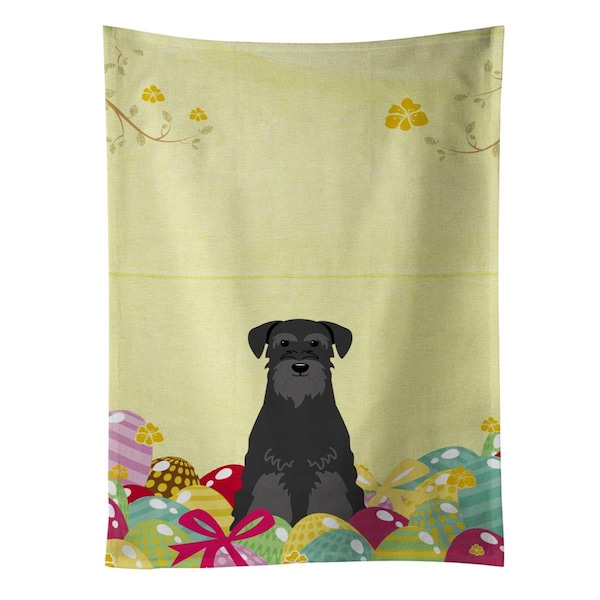 Carolines Treasures Easter Eggs Standard Schnauzer Black Kitchen Towel - BB6032KTWL