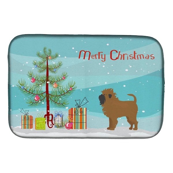 Carolines Treasures Tan Affenpinscher Christmas Tree Dish Drying Mat - CK3439DDM