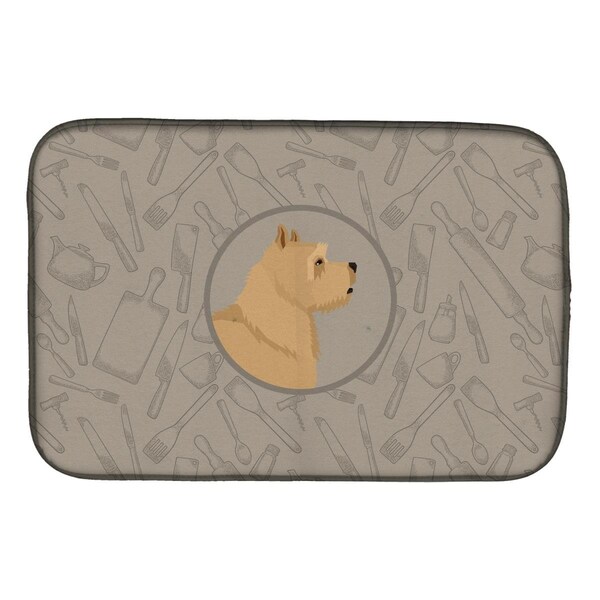 Carolines Treasures Norwich Terrier in the Kitchen Dish Drying Mat - CK2198DDM