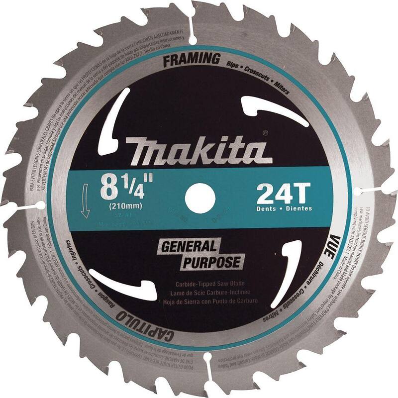 Hoja de sierra circular para enmarcado de 8-1/4 in. de 24 TPI con punta de carburo - D-21521