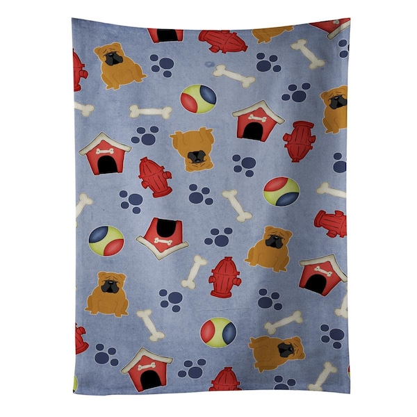 Carolines Treasures Dog House Collection English Bulldog Red Kitchen Towel - BB2735KTWL