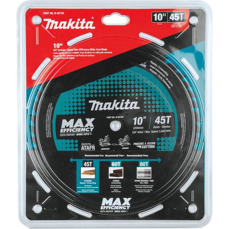 Disco para sierra ingleteadora de carburo de tungsteno de 10 pulgadas y 45 dientes para máxima eficiencia - B-62103