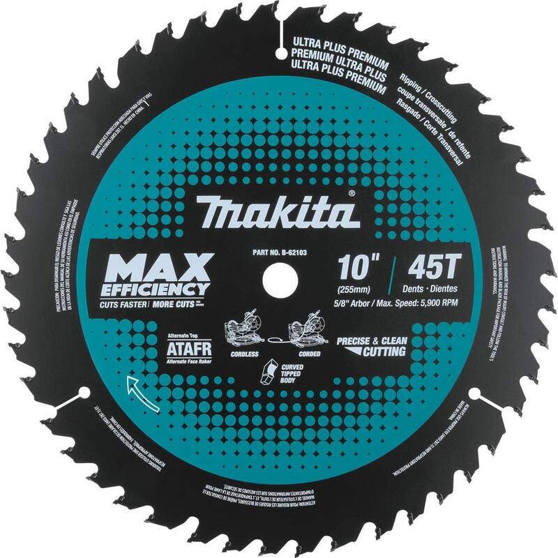Disco para sierra ingleteadora de carburo de tungsteno de 10 pulgadas y 45 dientes para máxima eficiencia - B-62103