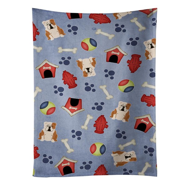 Carolines Treasures Dog House Collection English Bulldog Fawn White Kitchen Towel - BB2738KTWL