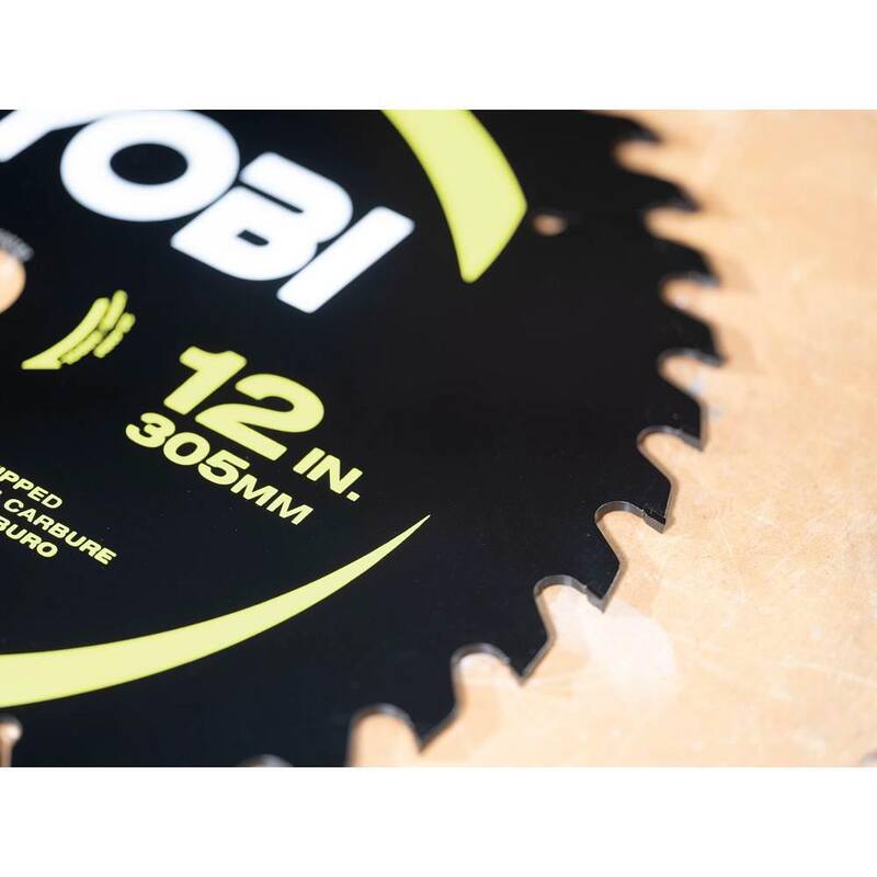 RYOBI 12 pulgadas 40 Dientes de Carburo Hoja de Sierra Inglete de Corte Delgado - A181201