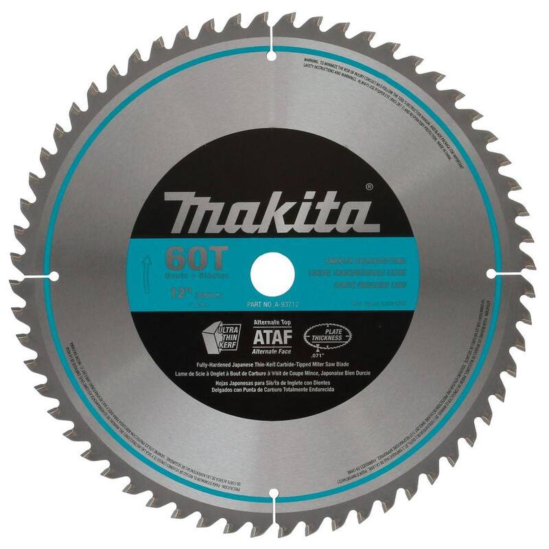 Makita 12 pulgadas x 1 pulgada 60 TPI Hoja de sierra para inglete micro-pulida - A-93712