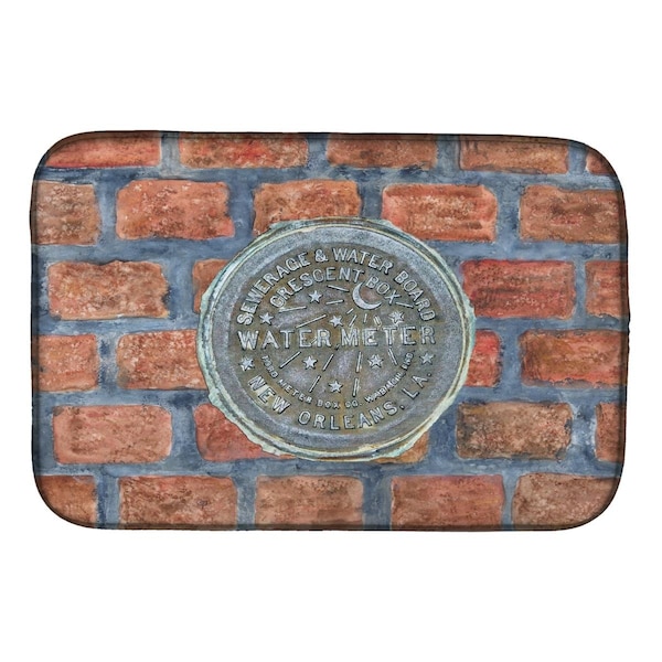Carolines Treasures New Orleans Watermeter on Bricks Dish Drying Mat - 8829DDM