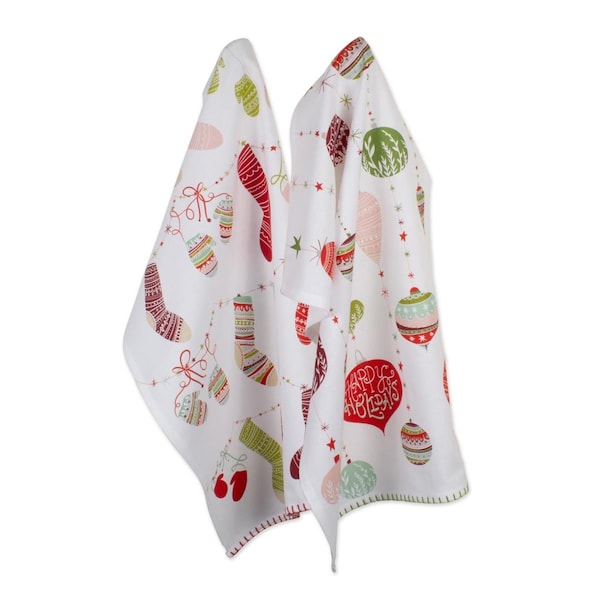 Fastfood Assorted Christmas Trimmings Printed Dish Towel Set - FA1535543