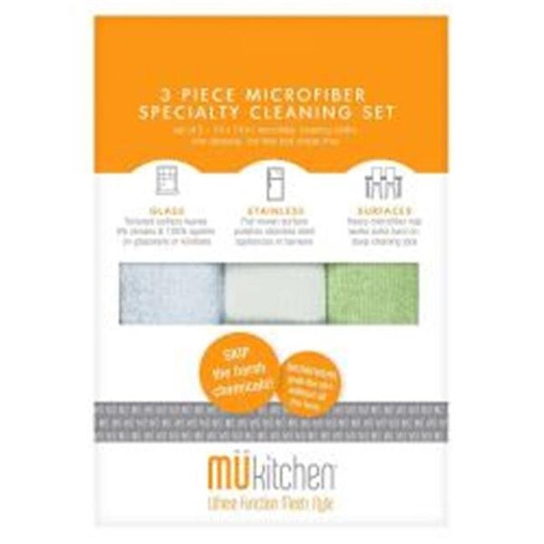 Mukitchen MUkitchen 213569 14 in. Micro Specialty Cleaning Set - 3 Piece - 213569