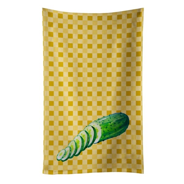 Carolines Treasures Cucumber on Basketweave Kitchen Towel - BB7199KTWL