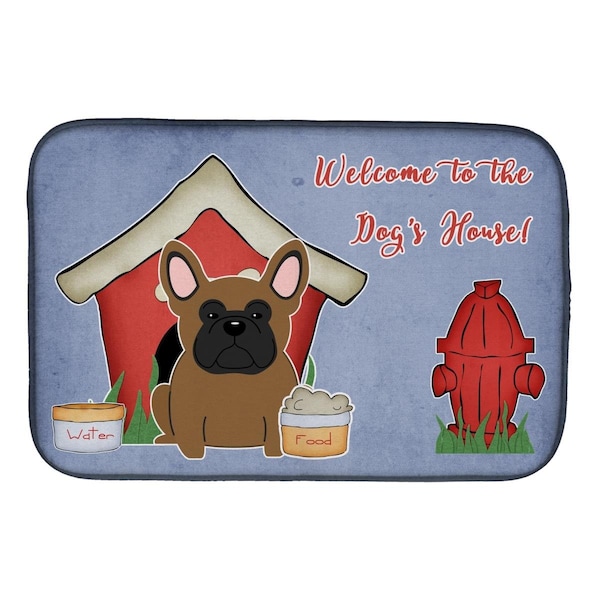 Carolines Treasures Dog House Collection French Bulldog Brown Dish Drying Mat - BB2767DDM