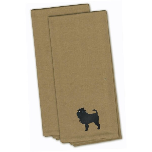 Carolines Treasures Affenpinscher Tan Embroidered Kitchen Towel - BB3448TNTWE