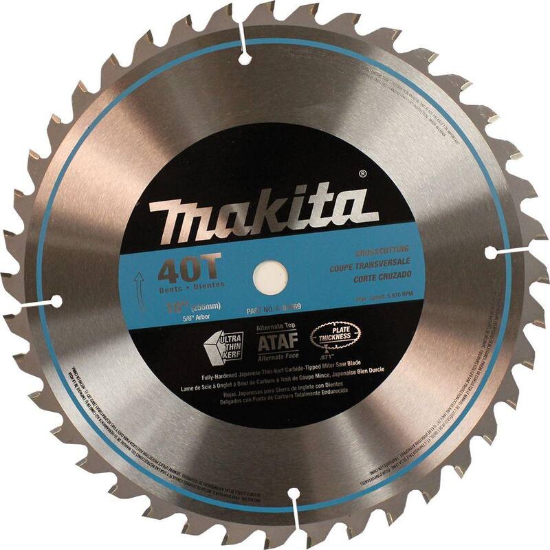 Makita 10 in. x 5/8 in. 40 TPI Micro-Pulida Hoja para Sierra Inglete - A-93669