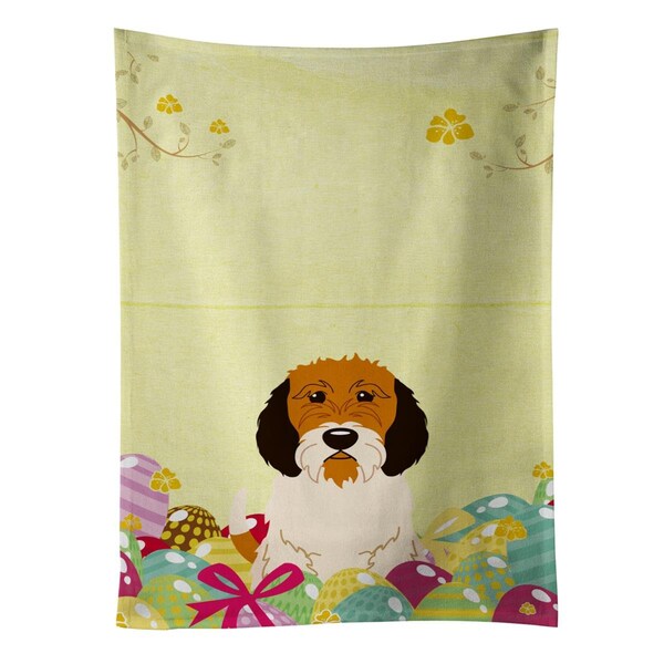 Carolines Treasures Easter Eggs Petit Basset Griffon Veenden Kitchen Towel - BB6079KTWL