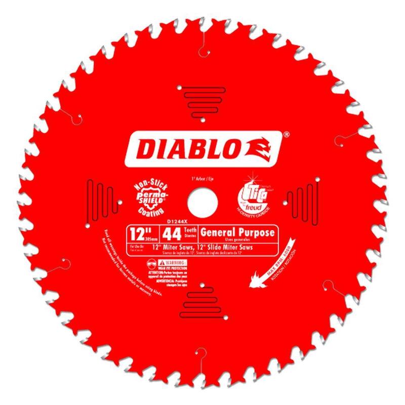 DIABLO 12 pulg. x 44 dientes Hoja de sierra circular de propósito general (paquete de 15) - D1244X015