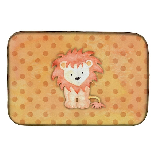 Carolines Treasures Polkadot Lion Watercolor Dish Drying Mat - BB7374DDM
