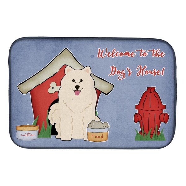 Carolines Treasures Dog House Collection Samoyed Dish Drying Mat - BB2784DDM