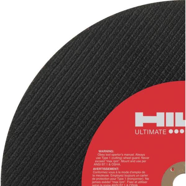 Hilti 12 pulgadas x 5/32 pulgadas x 1 pulgada 0-Dientes SPX Disco de corte de acero abrasivo para sierra de gas (Paquete de 10) - 436723