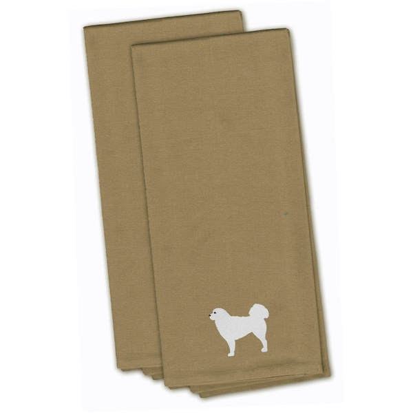 Carolines Treasures Polish Tatra Sheepdog Tan Embroidered Kitchen Towel - BB3427TNTWE