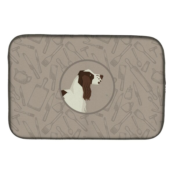 Carolines Treasures English Springer Spaniel in the Kitchen Dish Drying Mat - CK2184DDM