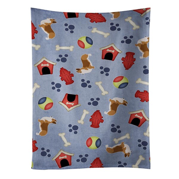 Carolines Treasures Corgi Dog House Collection Kitchen Towel - BB3920KTWL