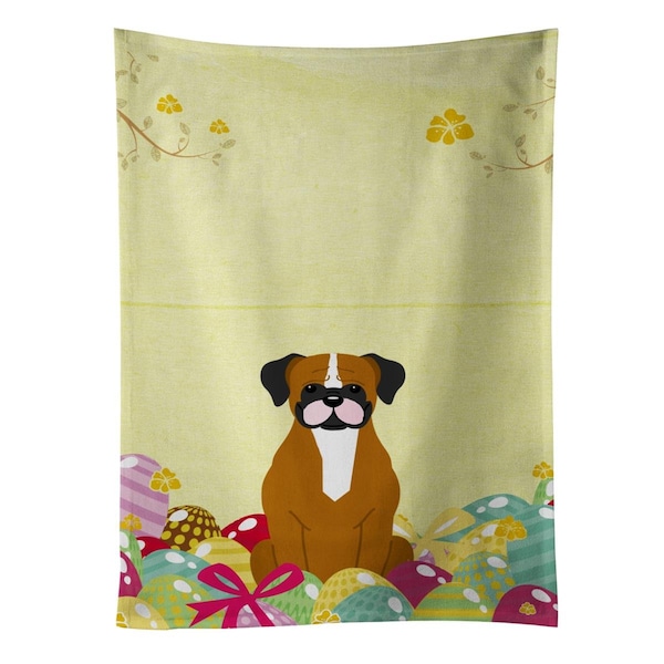 Carolines Treasures Easter Eggs Flashy Fawn Boxer Kitchen Towel - BB6116KTWL