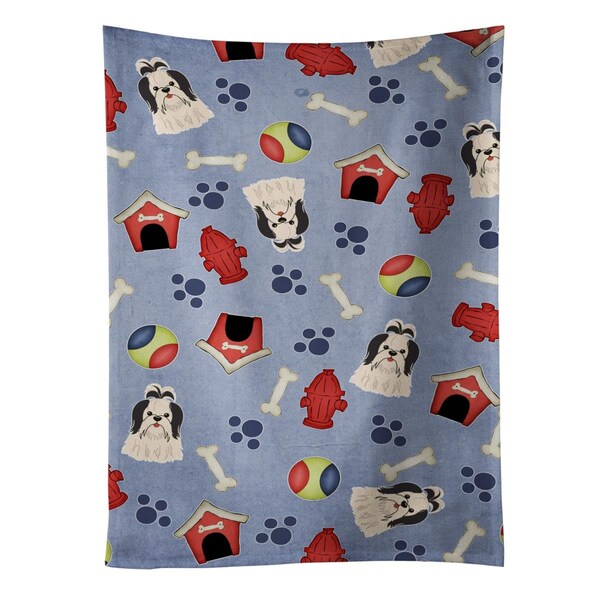 Carolines Treasures Dog House Collection Shih Tzu Black & White Kitchen Towel - BB2701KTWL