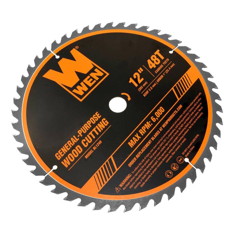 Hoja de sierra para carpintería profesional de 12 pulgadas y 48 dientes con punta de carburo para sierras ingleteadoras y sierras de mesa - BL1248