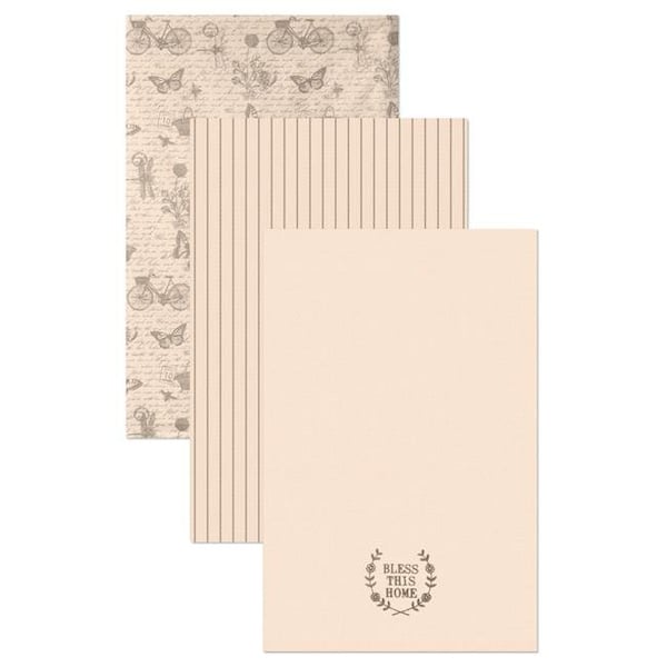 Heritage Lace Heritage Lace NS3TTC-2 Natures Script Tea Towels; Set of 3 - NS3TTC-2