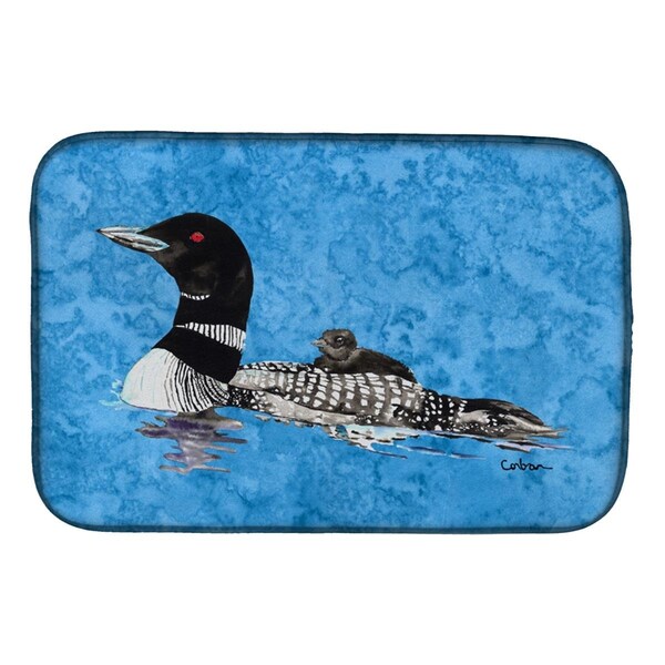 Carolines Treasures Momma & Baby Loon Dish Drying Mat - 8718DDM