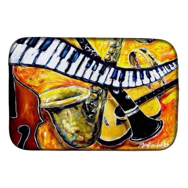 Carolines Treasures All That Jazz Dish Drying Mat - MW1267DDM