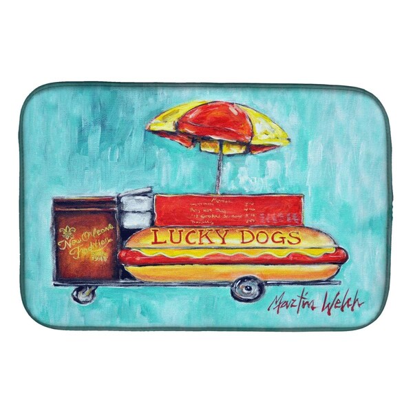 Carolines Treasures Lucky Dog For Me Dish Drying Mat - MW1279DDM