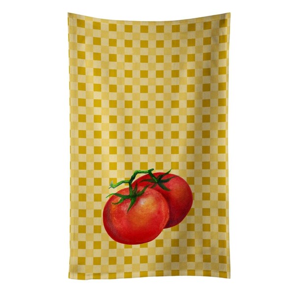 Carolines Treasures Tomato on Basketweave Kitchen Towel - BB7215KTWL
