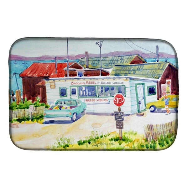 Carolines Treasures Seafood Shack For Fresh Shrimp Dish Drying Mat - 6054DDM