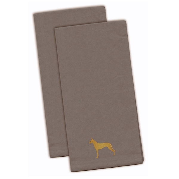 Carolines Treasures Pharaoh Hound Gray Embroidered Kitchen Towel - BB3388GYTWE