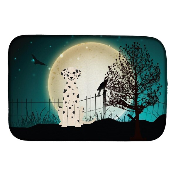 Carolines Treasures Halloween Scary Dalmatian Dish Drying Mat - BB2287DDM