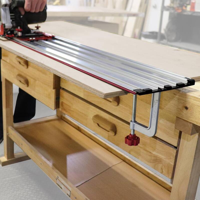 Guía de Sierra de Riel Milescraft - Compatibilidad Universal para Sierras Circulares. Rango de Corte Expansible de 50 pulgadas. Construcción Totalmente de Aluminio. - 1409