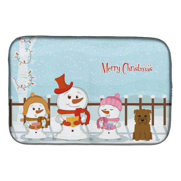 Carolines Treasures Merry Christmas Carolers Glen of Imal Tan Dish Drying Mat - BB2391DDM
