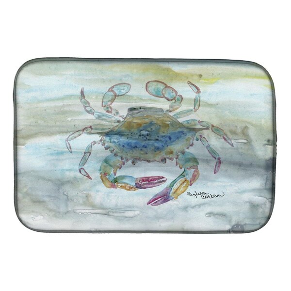 Carolines Treasures Female Blue Crab Watercolor Dish Drying Mat - SC2005DDM