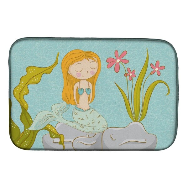 Carolines Treasures Mermaid Underwater Scene Dish Drying Mat - BB8539DDM