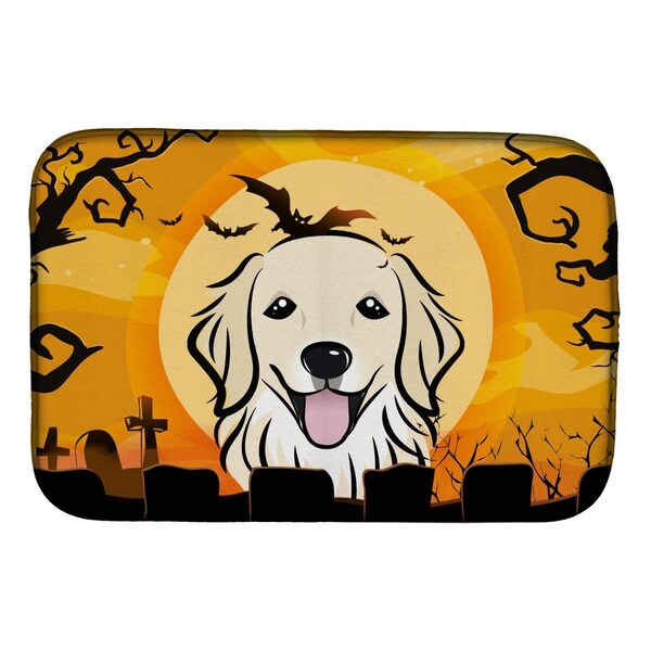 Carolines Treasures Halloween Golden Retriever Dish Drying Mat - BB1763DDM