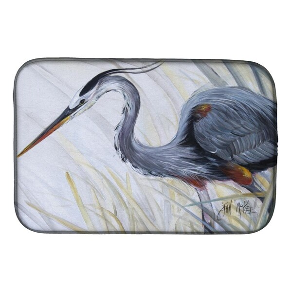 Carolines Treasures Blue Heron Frog Hunting Dish Drying Mat - JMK1017DDM