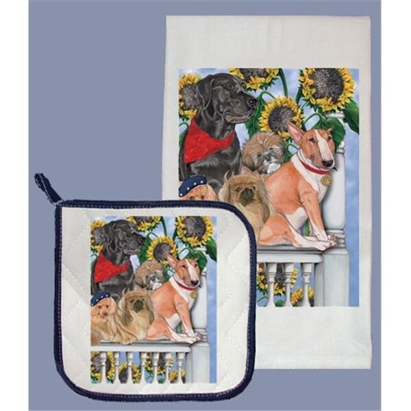 Pipsqueak Productions Pipsqueak Productions DP877 Dog Dish Towel And Pot Holder Set - DP877