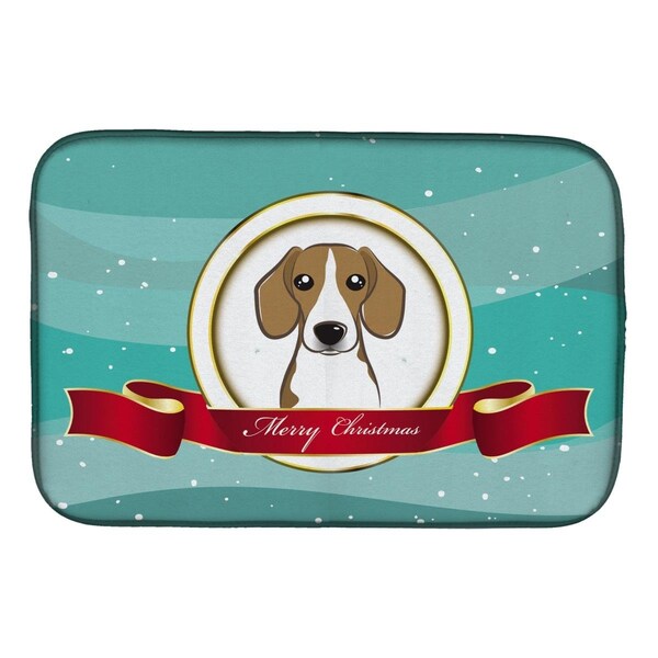 Carolines Treasures Beagle Merry Christmas Dish Drying Mat - BB1549DDM