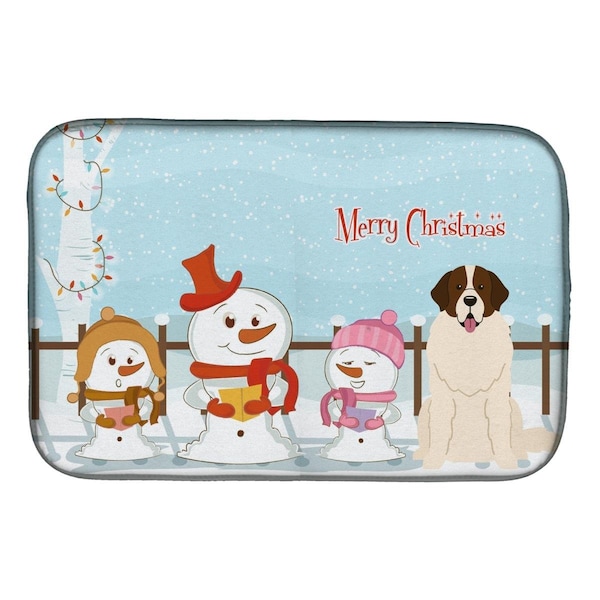 Carolines Treasures Merry Christmas Carolers Moscow Watchdog Dish Drying Mat - BB2358DDM