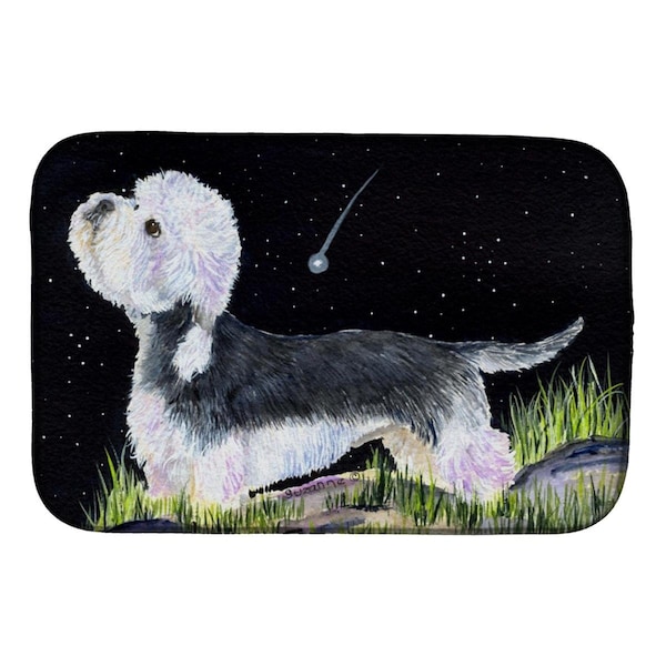 Carolines Treasures Starry Night Dandie Dinmont Terrier Dish Drying Mat - SS8486DDM