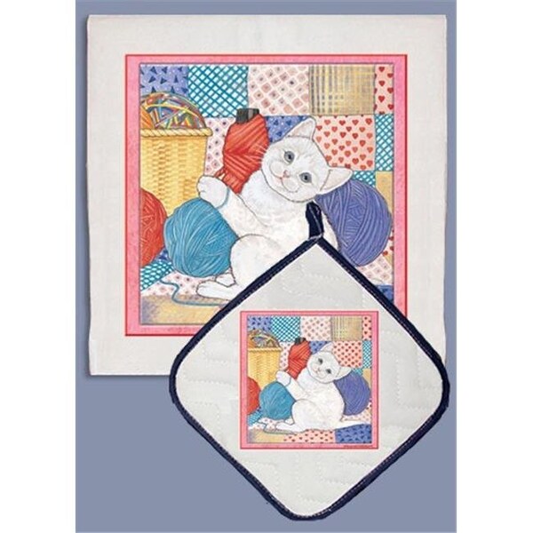 Pipsqueak Productions Pipsqueak Productions DP943 Cat Dish Towel And Pot Holder Set - DP943