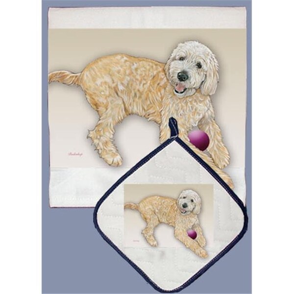 Pipsqueak Productions Pipsqueak Productions DP576 Dish Towel and Pot Holder Set - Doodle - DP576