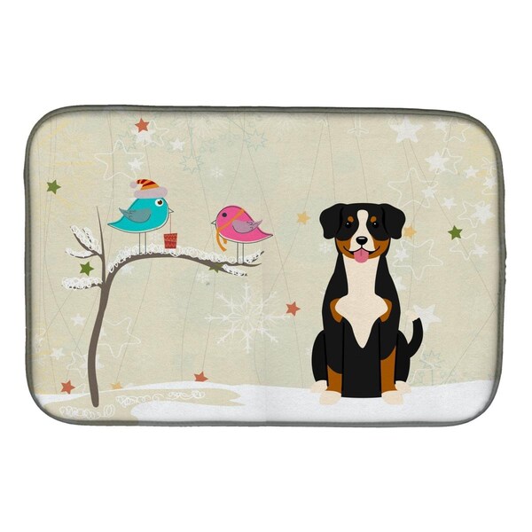 Carolines Treasures Christmas Presents Between Friends Entlebucher Dish Drying Mat - BB2510DDM