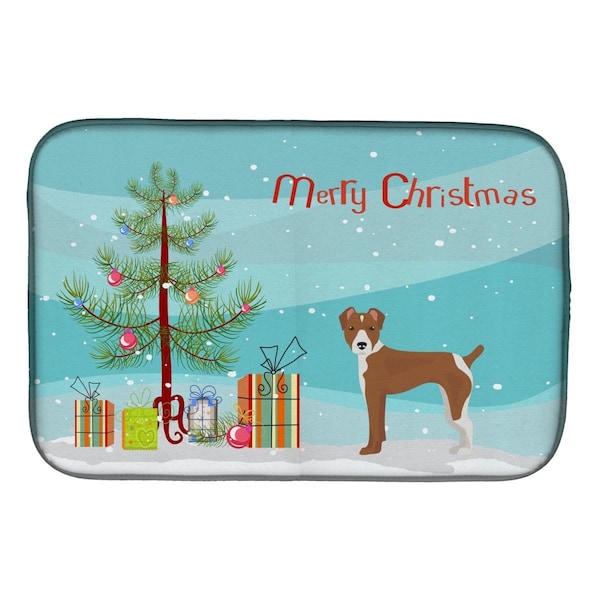 Carolines Treasures Rat Terrier Christmas Tree Dish Drying Mat - CK3482DDM